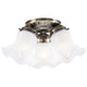 Westinghouse Lighting - 6668600 - Three Light Flush Mount - Flush Mounts Antique Brass - Antique Brass