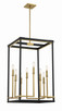 Minka-Lavery - 2117-726 - Eight Light Pendant - UNION ESTATES - Coal And Soft Brass