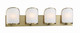 Minka-Lavery - 2454-695 - Four Light Bath - Bishop Crossing - Soft Brass