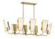 Minka-Lavery - 2679-695 - Eight Light Island Pendant - Ricochet - Soft Brass