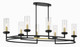 Minka-Lavery - 3208-781 - Eight Light Island Pendant - Hillstone - Sand Coal And Soft Brass
