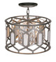 Hexly Three Light Semi Flush Mount (3585-795) Hexly Three Light Semi Flush Mount (3585-795)