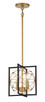 Minka-Lavery - 3912-707A - Two Light Mini Pendant - Titans Trace - Sand Coal w/Painted Honey Gold