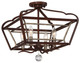 Minka-Lavery - 4347-593 - Four Light Semi Flush Mount - Astrapia - Dark Rubbed Sienna w/Aged Silver