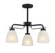 Minka-Lavery - 4883-66A - Three Light Semi Flush / Chandelier - Kaitlen - Coal