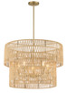 Minka-Lavery - 5045-695 - Five Light Pendant - Bungalow Heaven - Soft Brass