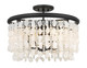 Minka-Lavery - 6703-66 - Four Light Semi Flush Mount - Shimmering Elegance - Sand Coal