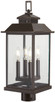 Minka-Lavery - 72596-143C - Four Light Post Mount - Miner's Loft - Oil Rubbed Bronze w/Gold Highlights