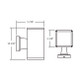 ARCHITECTURAL OUTDOOR OUTDR,WLLMNT,50W GU10,SQ,UPDN (19209-012)