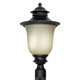 Forte - 17031-01-04 - One Light Outdoor Post Mount - Family Number 37 Black - Black