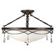 Forte - 2498-04-32 - Four Light Semi Flush Mount - Antique Bronze