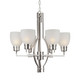 Forte - 2555-06-55 - Six Light Chandelier - Brushed Nickel