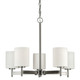 Forte - 2645-05-55 - Five Light Chandelier - Brushed Nickel