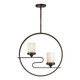 Forte - 2710-02-32 - Two Light Foyer Pendant - Antique Bronze