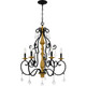 Quoizel - AEA5026MBK - Five Light Chandelier - Althea - Matte Black