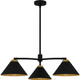 Alscott Three Light Chandelier (ALS5032MBK)
