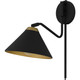 Alscott One Light Wall Sconce (ALS8810MBK)