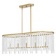 Quoizel - APE542AB - Five Light Linear Chandelier - Apelle - Aged Brass