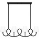 Atkins Four Light Linear Chandelier (ATK440MBK)