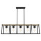 Brockton Five Light Linear Chandelier (BRT3542GK) Brockton Five Light Linear Chandelier (BRT3542GK)