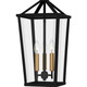 Hull Three Light Outdoor Hanging Lantern (HUL1909MBK)