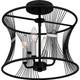 Leiland Four Light Semi Flush Mount (LEI1714MBK) Leiland Four Light Semi Flush Mount (LEI1714MBK)