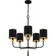Lockery Five Light Chandelier (LKY5028MBK)
