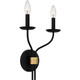 Margaret Two Light Wall Sconce (MAG8711MBK)