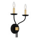 Margaret Two Light Wall Sconce (MAG8711MBK)