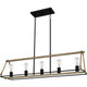 Oak Park Five Light Linear Chandelier (OKP542MBK)