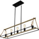 Oak Park Five Light Linear Chandelier (OKP542MBK)