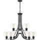 Quoizel - PRUS5034MBK - Nine Light Chandelier - Pruitt - Matte Black Quoizel - PRUS5034MBK - Nine Light Chandelier - Pruitt - Matte Black