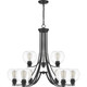 Pruitt Nine Light Chandelier (PRUS5034MBK) Pruitt Nine Light Chandelier (PRUS5034MBK)