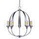 Forte - 7087-05-55 - Five Light Chandelier - Brushed Nickel