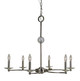 Framburg - 3108 PN - Six Light Chandelier - Pirouette - Polished Nickel
