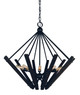 Framburg - 5280 MBLACK - Ten Light Foyer Chandelier - Rustic Chic - Matte Black