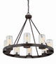 Inman Eight Light Outdoor Chandelier (1-1130-8-13)
