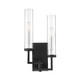 Savoy House - 9-2134-2-67 - Two Light Wall Sconce - Folsom - Matte Black w/Polished Chrome