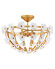 Fredrick Ramond - FR41633DA - LED Semi-Flush Mount - Azalea - Distressed Brass