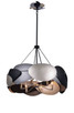 George Kovacs - P1334-780 - Six Light Pendant - Metalo Misto - Coal Black With Atlas And Midnight Sliver George Kovacs - P1334-780 - Six Light Pendant - Metalo Misto - Coal Black With Atlas And Midnight Sliver
