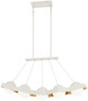 George Kovacs - P1396-044G-L - LED Island Pendant - Five-O - Textured White Exterior with Gold Leaf Interior