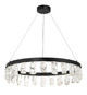 George Kovacs - P1497-66A-L - LED Chandelier - Artic Glacier - Coal Black