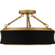 Quoizel Semi-Flush Mount Three Light Semi-Flush Mount (QSF6801MBK)