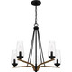Rochester Five Light Chandelier (ROC5025MBK)
