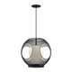 Kuzco Lighting - EP56913-BK/OP - One Light Exterior Pendant - Kona - Black/Opal Glass