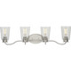 Progress Lighting - P300264-009 - Four Light Bath - Durrell - Brushed Nickel