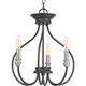 Progress Lighting - P350042-143 - Three Light Semi-Flush Convertible - Whisp - Graphite