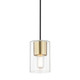Mitzi - H135701-AGB - One Light Pendant - Lula - Aged Brass