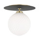 Mitzi - H200501L-AGB/BK - LED Semi Flush Mount - Ellis - Aged Brass