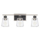 Capital Lighting - 125231BT-445 - Three Light Vanity - Tux - Black Tie